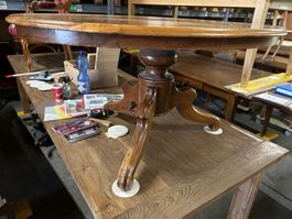 1 Louis Philippe Salontisch, oval, antik , L 115, B 85, H 60