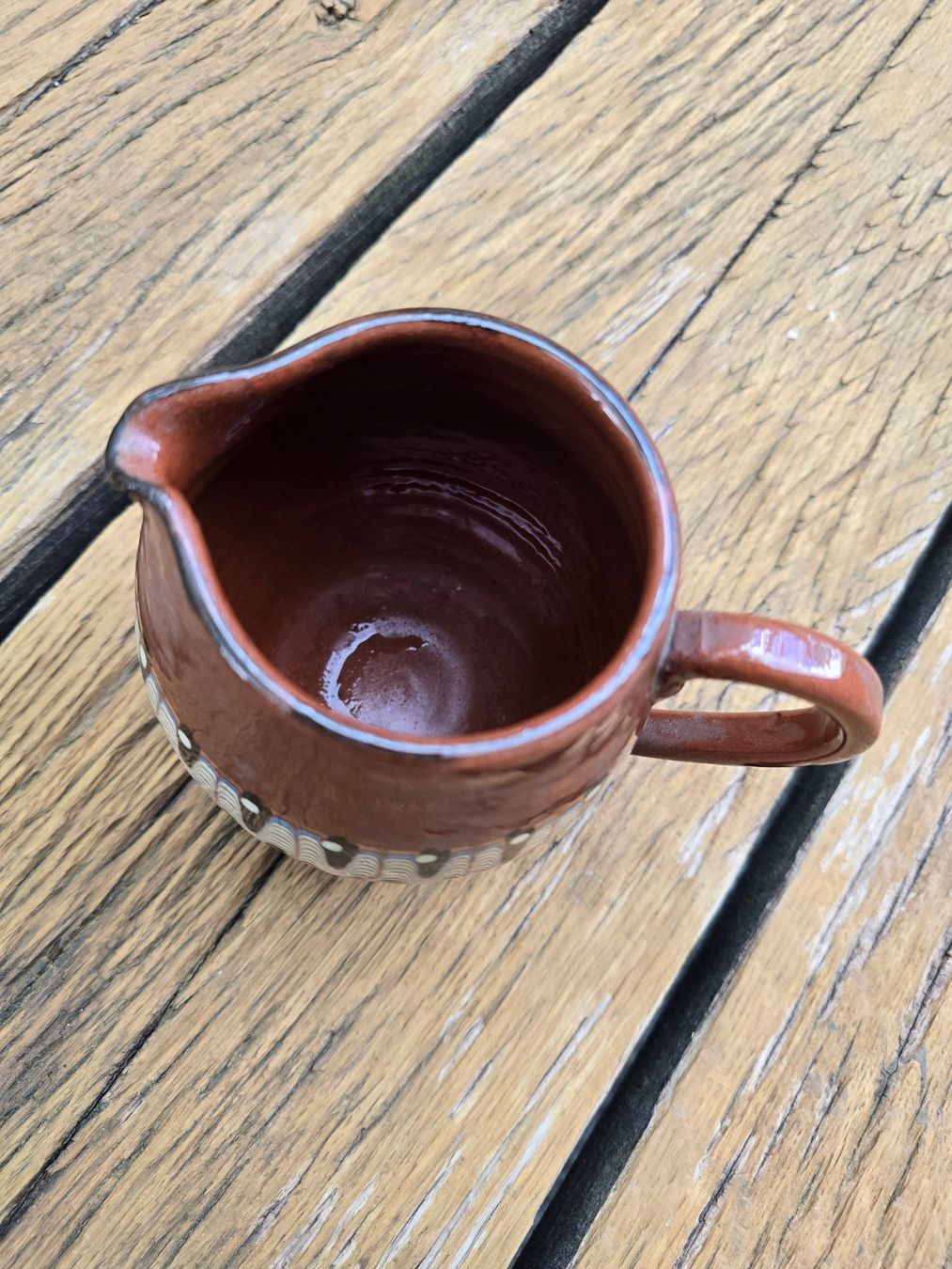 Caraffe: Keramik: Krug braun bemalt – Usato da Romanshorn venduto da Rachacha 1
