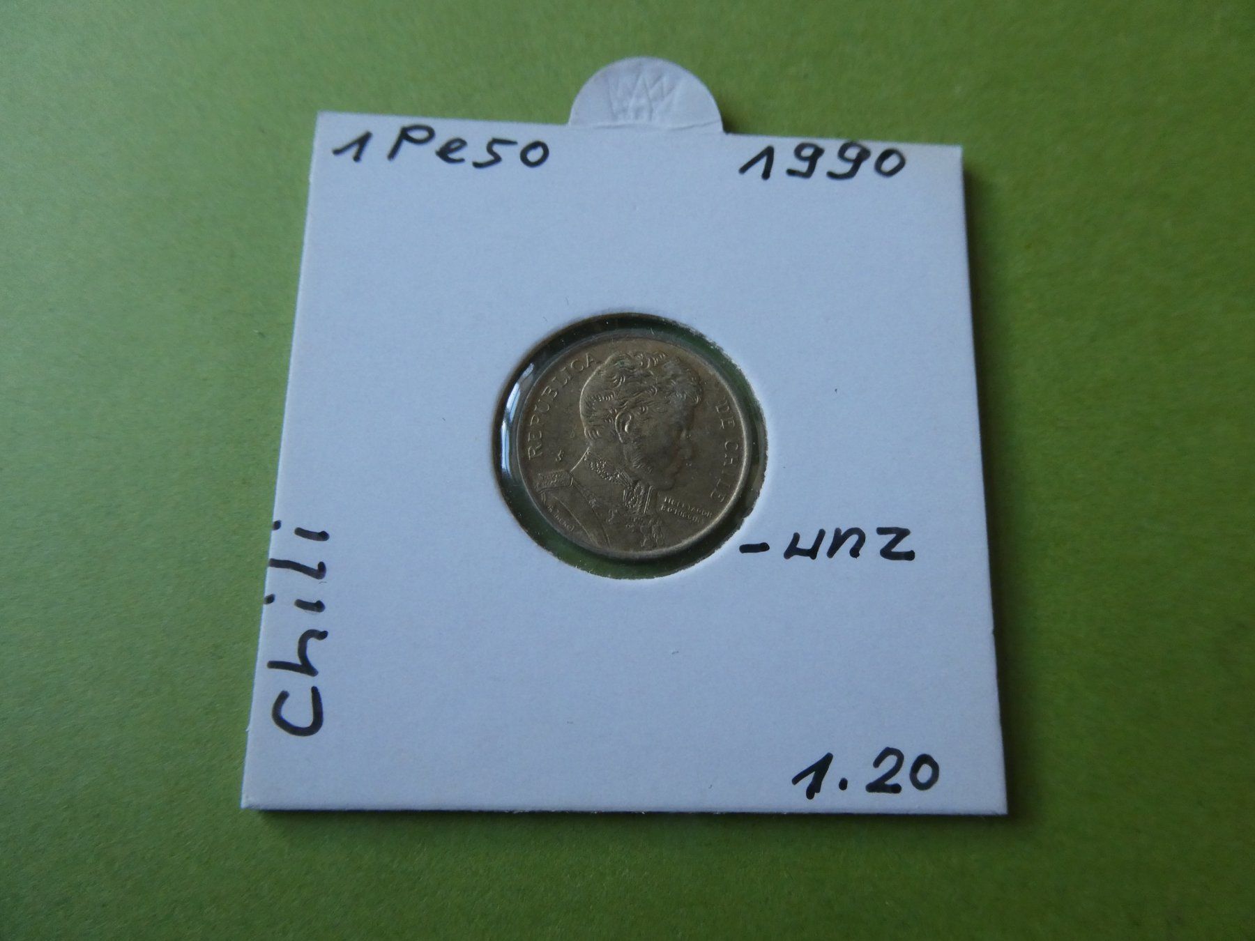Tutti le monete: Chile 1990, 1 Peso    unz – Usato da Hinterforst venduto da Rohusri