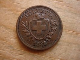 (K1) 1 Rappen 1889 VZ-