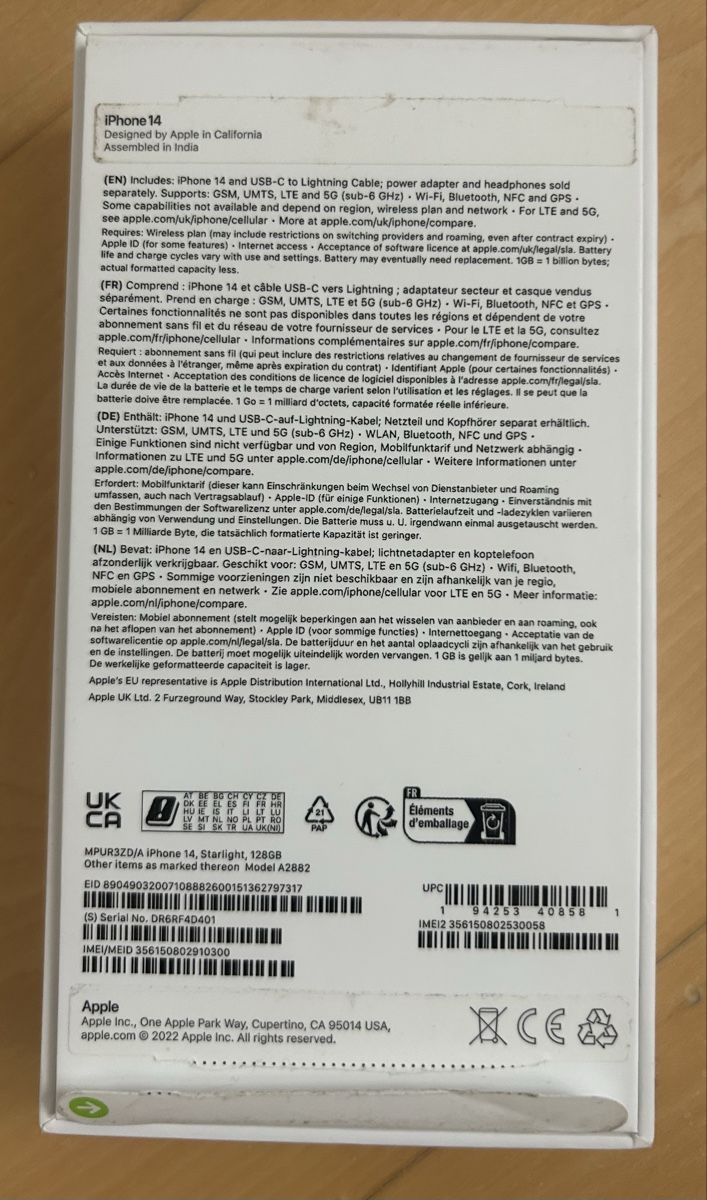 Apple Handys / Smartphones: Neues, originalverpacktes iPhone 14 zu verkaufen – Neu und originalverpackt aus Oberwil b. Zug von TPMN 2