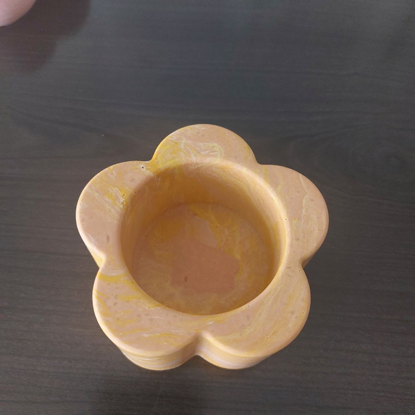 Tutte le decorazioni: Teelichthalter gelb Marmorierung Handmade – Nuovo e nell'imballaggio originale da Erlinsbach SO venduto da Inspirierend 2