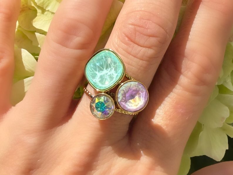 Anelli: Bague Pastel en acier inoxydable – Nuovo e nell'imballaggio originale da St-Maurice venduto da Sandrinette123 3