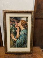 Charmante Peinture à l'Huile Signée, Femme aux Roses 🌸 49