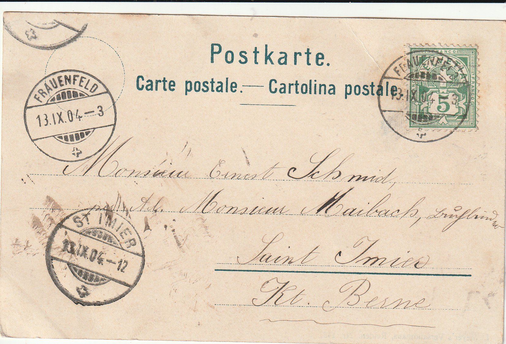 Cartoline postali: AK  Luzern mit Pilatus Litho 1904 – Usato da Rupperswil venduto da Ema10 1