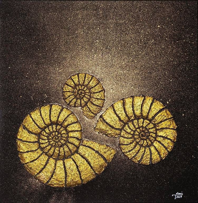 Dipinti: Acrybild Ammoniten – Usato da Romanshorn venduto da Besan