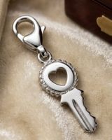Charm "Schlüssel" Silber 925 (rhodiniert) - Neu
