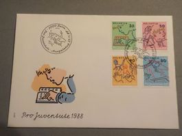 1988, FDC, Pro Juventute, Serie