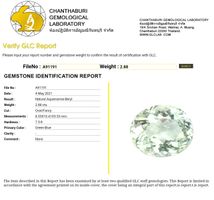 2,88 ct Aigue-marine naturelle, Certificat inclus