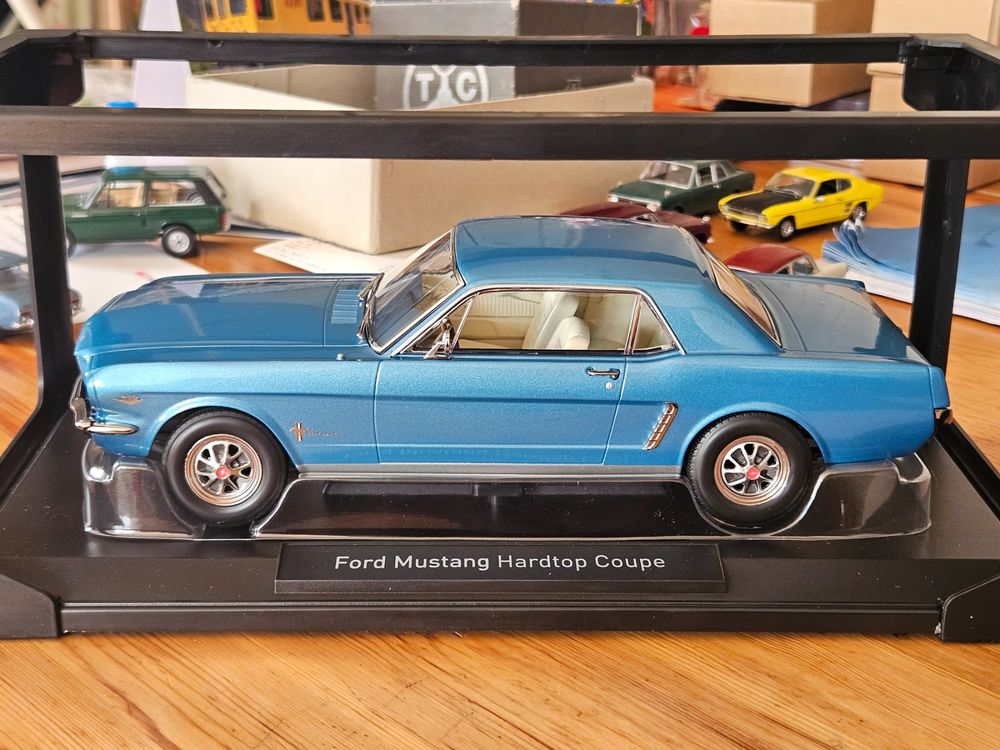NOREV - voor Mustang Hard Top Coupe - 1965-1/18, turquoise metallic