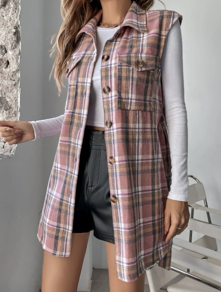 Shein Gilets & Westen: 😍Karoweste mit Gürtel, Gr. M😍 – Neu (gemäss Beschreibung) aus Steffisburg von ruco02 3