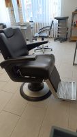 Friseurstuhl Leder Schwarz höhenverstellbar guter Zustand