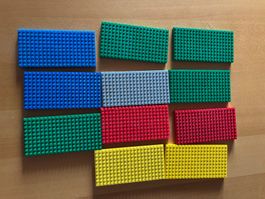 LEGO Bauplatten Set bunt und grau gebraucht LEGO Steine
