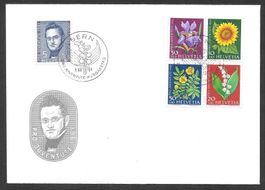 FDC Pro Juventute Serie 1961 ET 1.12.1961 J188 - J192