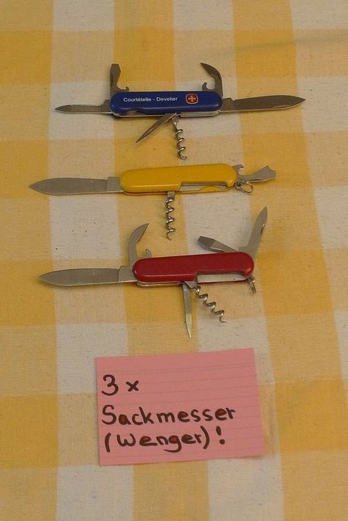 Wenger Coltelli tascabile: 3x Sackmesser (Wenger)! – Usato da Bern venduto da bn1640 2