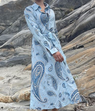Chic Maxi Abito-Camicetta-tgM/L-nuovo-feste👌vacanze