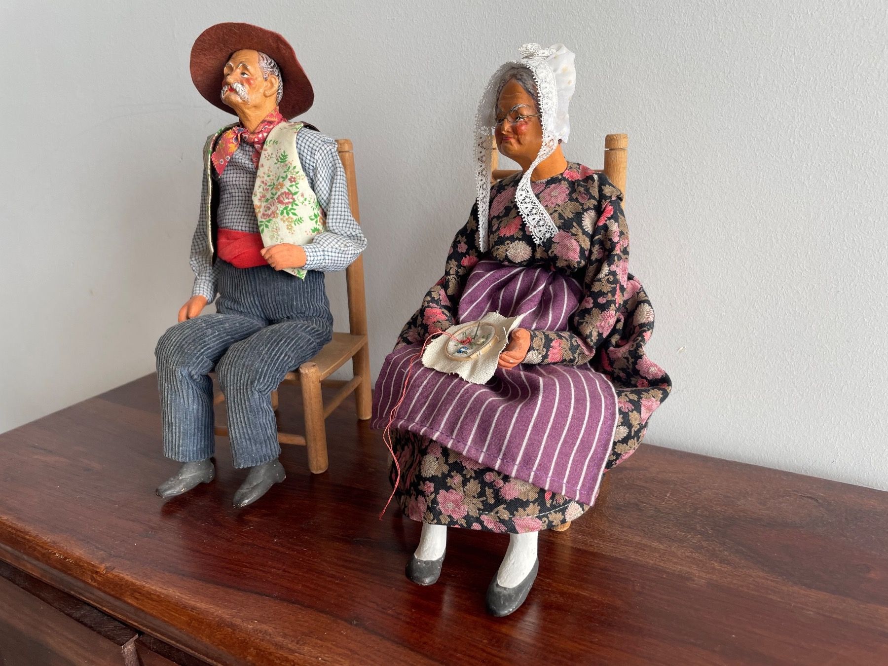 Statuette: Statuettes Couple Âgé Atelier de Santons Provence – Usato da Vallamand venduto da Bricbracbroc82 1