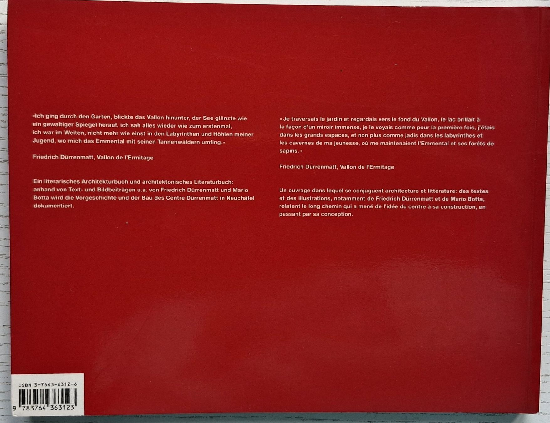 Libri: MARIO BOTTA: Centre Dürrenmatt Neuchâtel (2000) – Nuovo (secondo la descrizione) da Bern venduto da Mattthias 1
