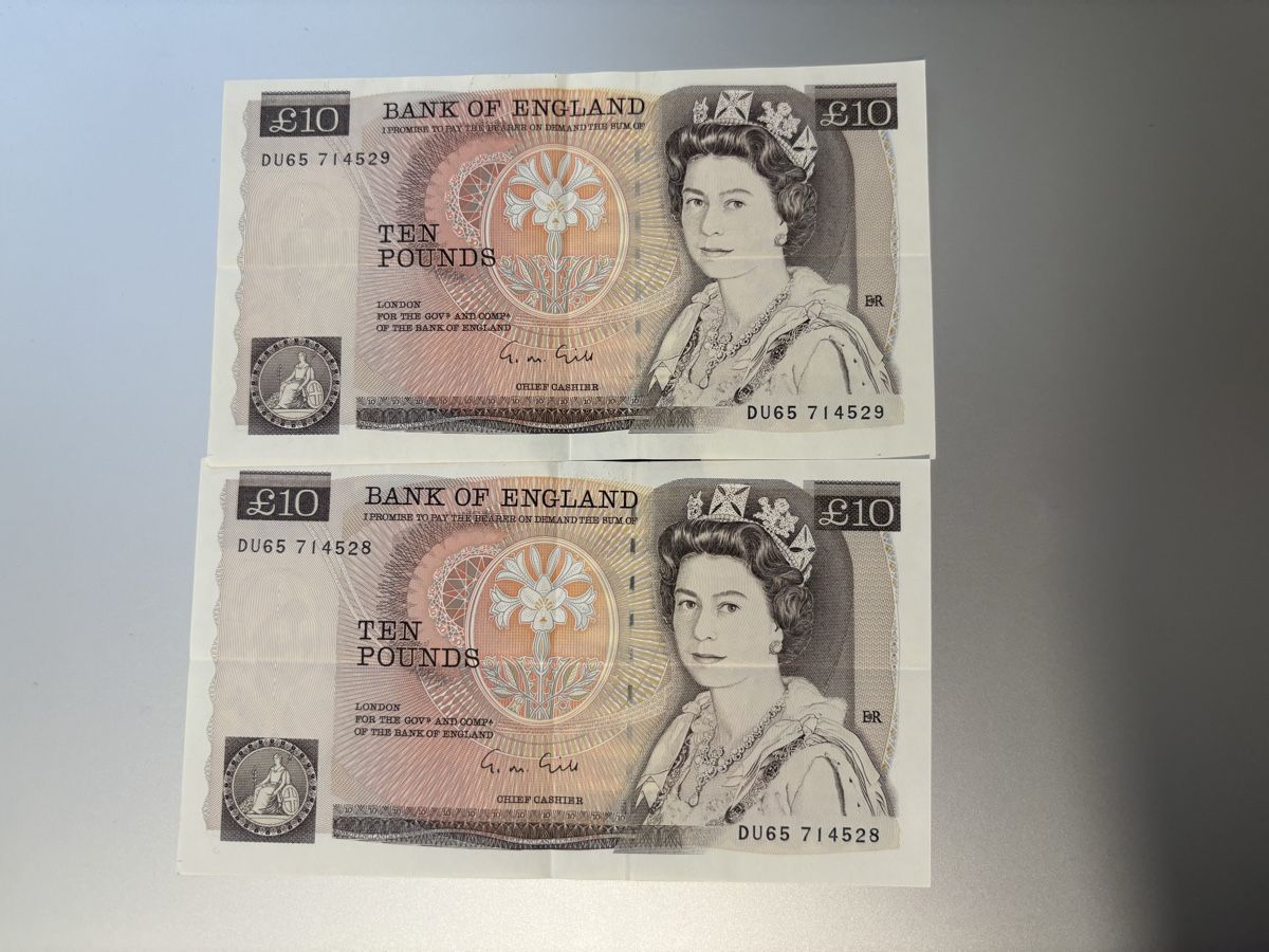 Banknoten: England - 10 pfund 1980s – Gebraucht aus Le landeron von santa_99