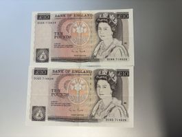 England - 10 pfund 1980s
