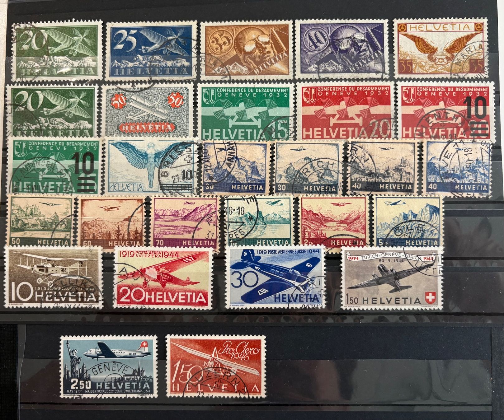 Tous les timbres: Schönes Lot Flugpost ab 1.- – D'occasion à Zürich par hsimon