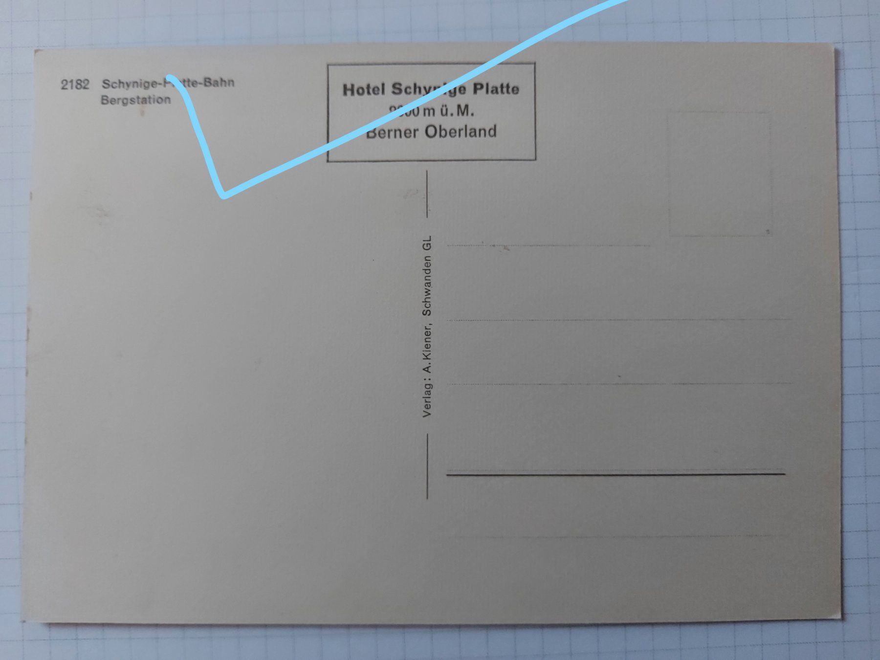 Ansichtskarten: Hotel Schynige Platte (BE) – Neu (gemäss Beschreibung) aus Lyss von rochen54 1