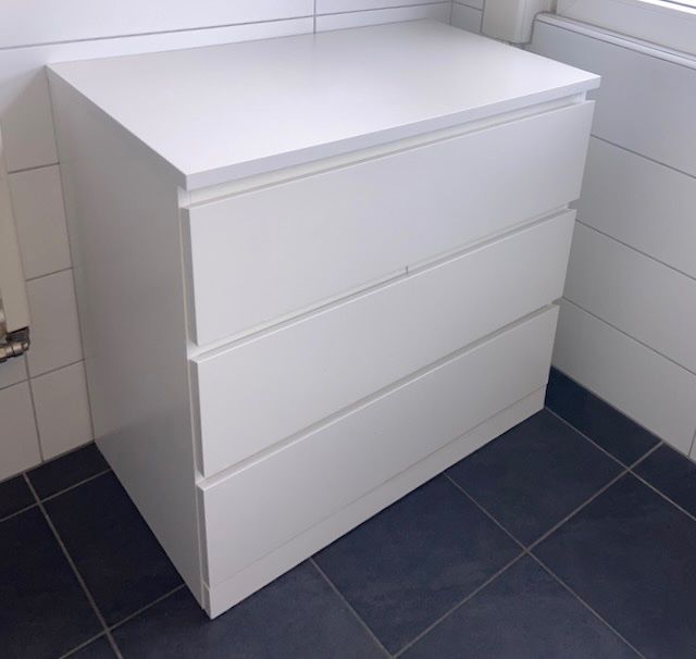 Ikea Kommoden: MALM Kommode mit 3 Schubladen, weiß, 80x78 cm – Gebraucht aus Zürich von Bosley1999