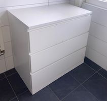 MALM Kommode mit 3 Schubladen, weiß, 80x78 cm