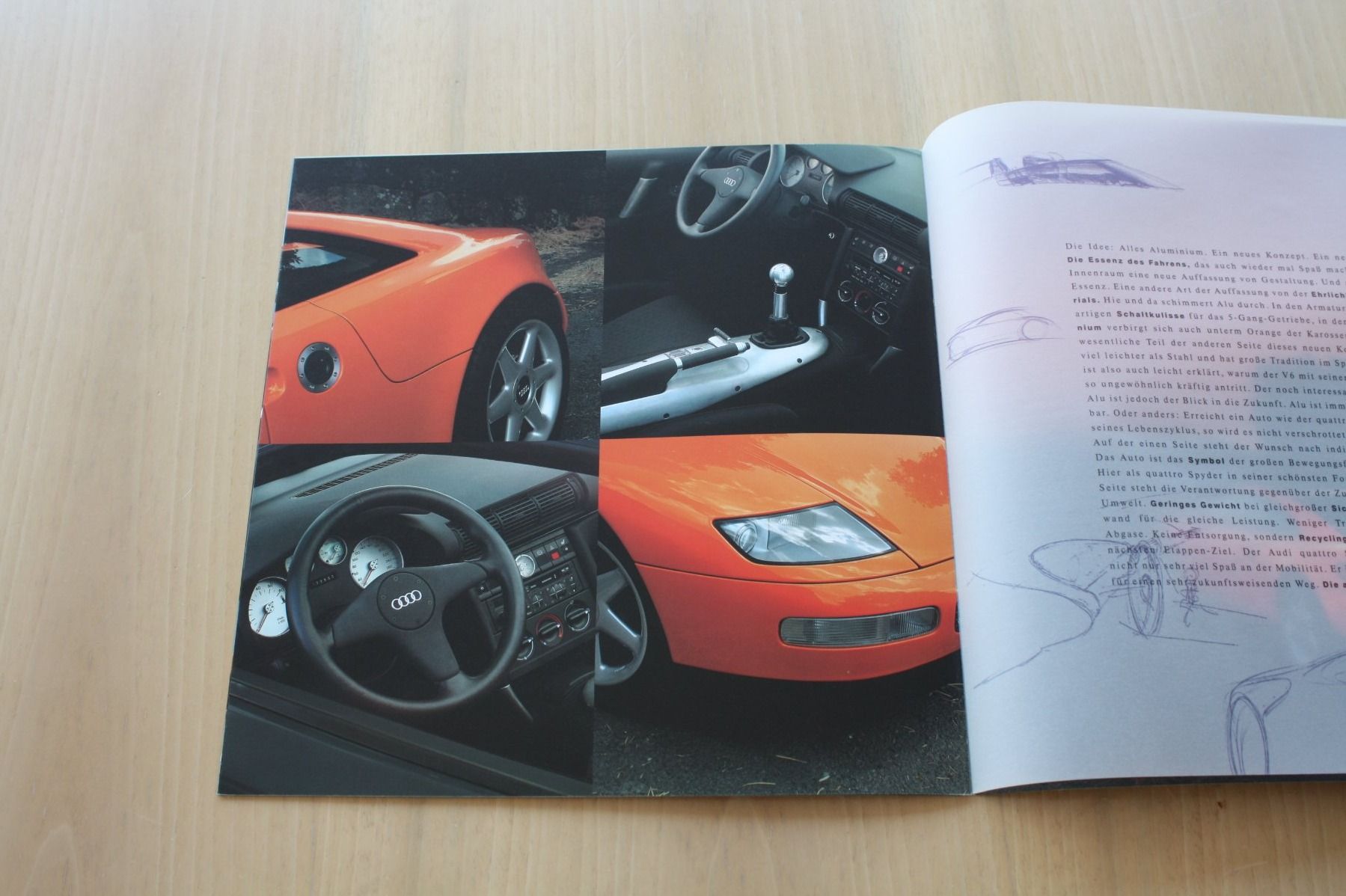 Audi Documenti: Audi Quattro Spyder Studie Modell Prospekt – Usato da Wikon venduto da erwin400 5