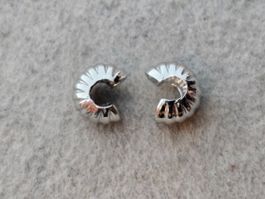 90x 4mm Metall Endteile Kaschier Silb crimps Schmuck Basteln