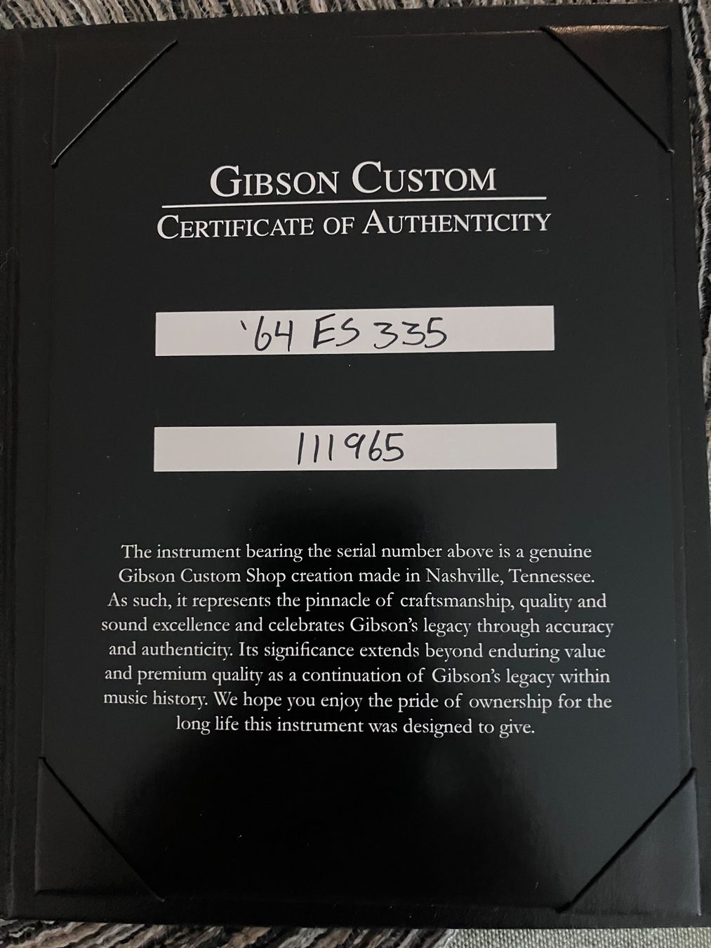 Gibson Instruments de musique: Gibson ES 335 1964 Custom  – Neuf (Voir description) à Winkel par Bluesharry1 4