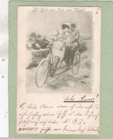 Kitsch Kunst Velo Tandem Paar 1899