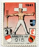 Soldatenmarke 2.WK, Arbeits Kp 215, Aufdr, Wi HD-Arb 28