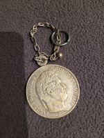 Schlüsselanhänger Louis Philippe 5 Francs 1844 antik
