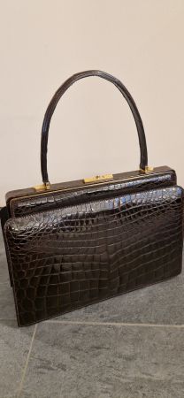 Vintage echte Krokotasche