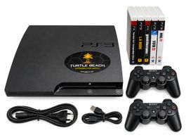 Sony PS3 Slim (160GB) + 2 Controller + 5 Spiele