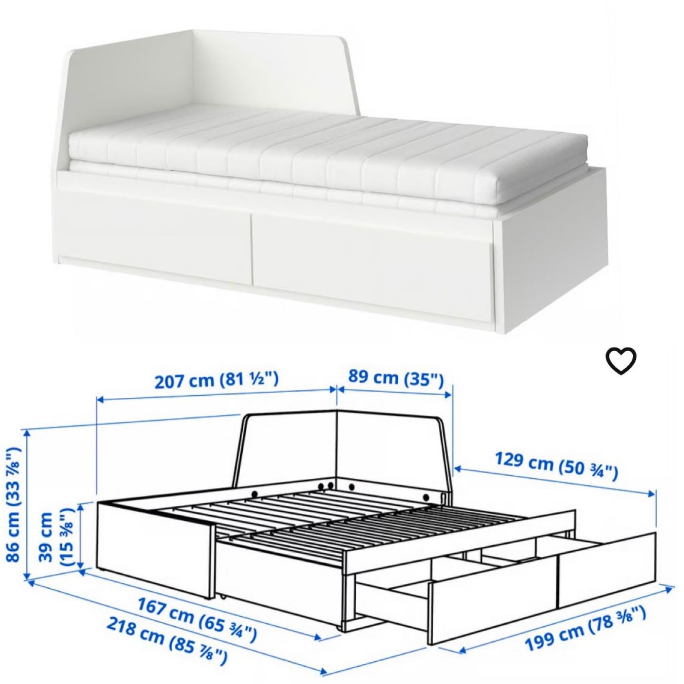 Ikea Letti: Flekke IKEA Tagesbett – Usato da Gossau SG venduto da 7R360 1