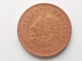 Mexiko 50 Centavos 1956 Bronce
