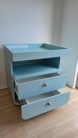IKEA MYLLRA, Wickeltisch mit Schubladen, hellblau, 85x79x97