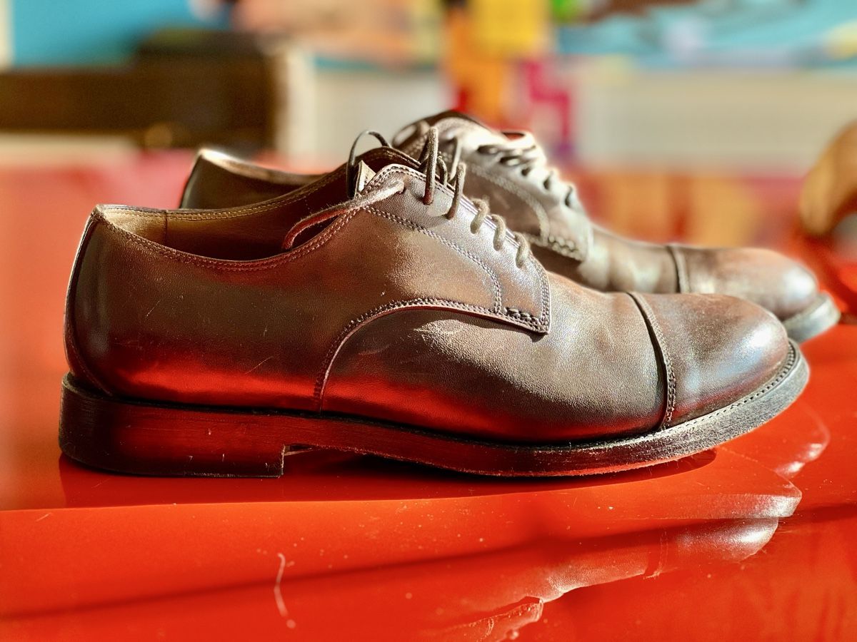 Benci Brothers Scarpe da uomo: Benci Brothers leather cap toe shoes – Usato da Luzern venduto da _Nik. 1