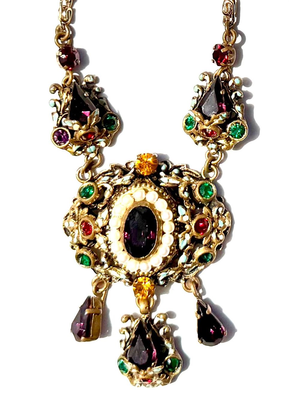 Catenine: Vintage Halskette mit opulentem Anhänger – Usato da Adliswil venduto da MeDuMe