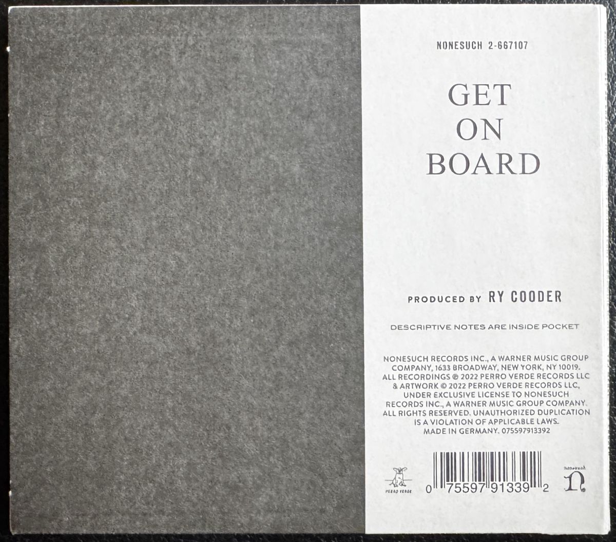 CD: CD Taj Mahal & Ry Cooder - Get On Board – Usato da Zürich venduto da tomakomai 1