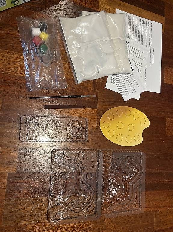 Kit bricolage: Pferde Gipsfiguren giessen&bemalen Bastelset – Nuovo (secondo la descrizione) da Wettingen venduto da ame_wxp2 3