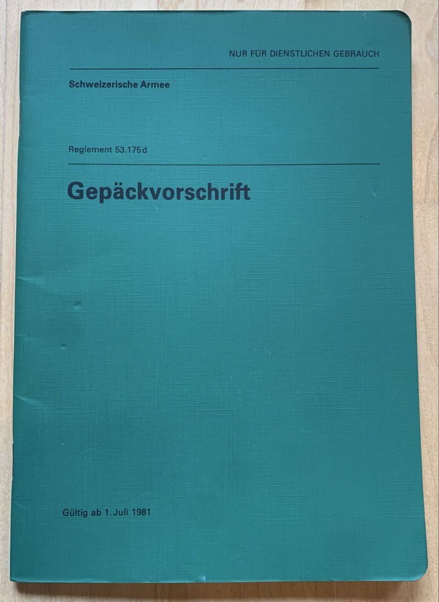 Libri: Reglement 53.175 d Gepäckvorschrift – Usato da Goldingen venduto da Bergler012