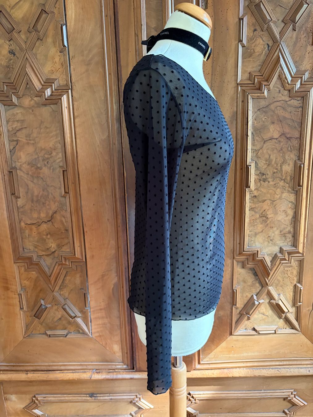 Camicette: Elastische Tüllbluse Größe: M Farbe: Schwarz – Usato da Interlaken venduto da Bona55 5