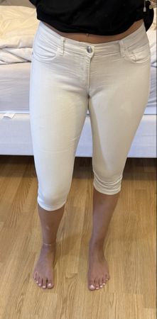 Capri Jeans Damen - weiss / Grösse: S