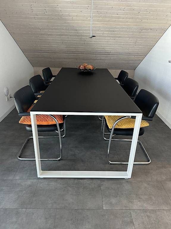 Tables: Esstisch Metall und Glas – D'occasion à Widen par Hafner01Eggenwil