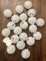 Weisse Lichterketten Lampions Deko - 20 Lämpchen