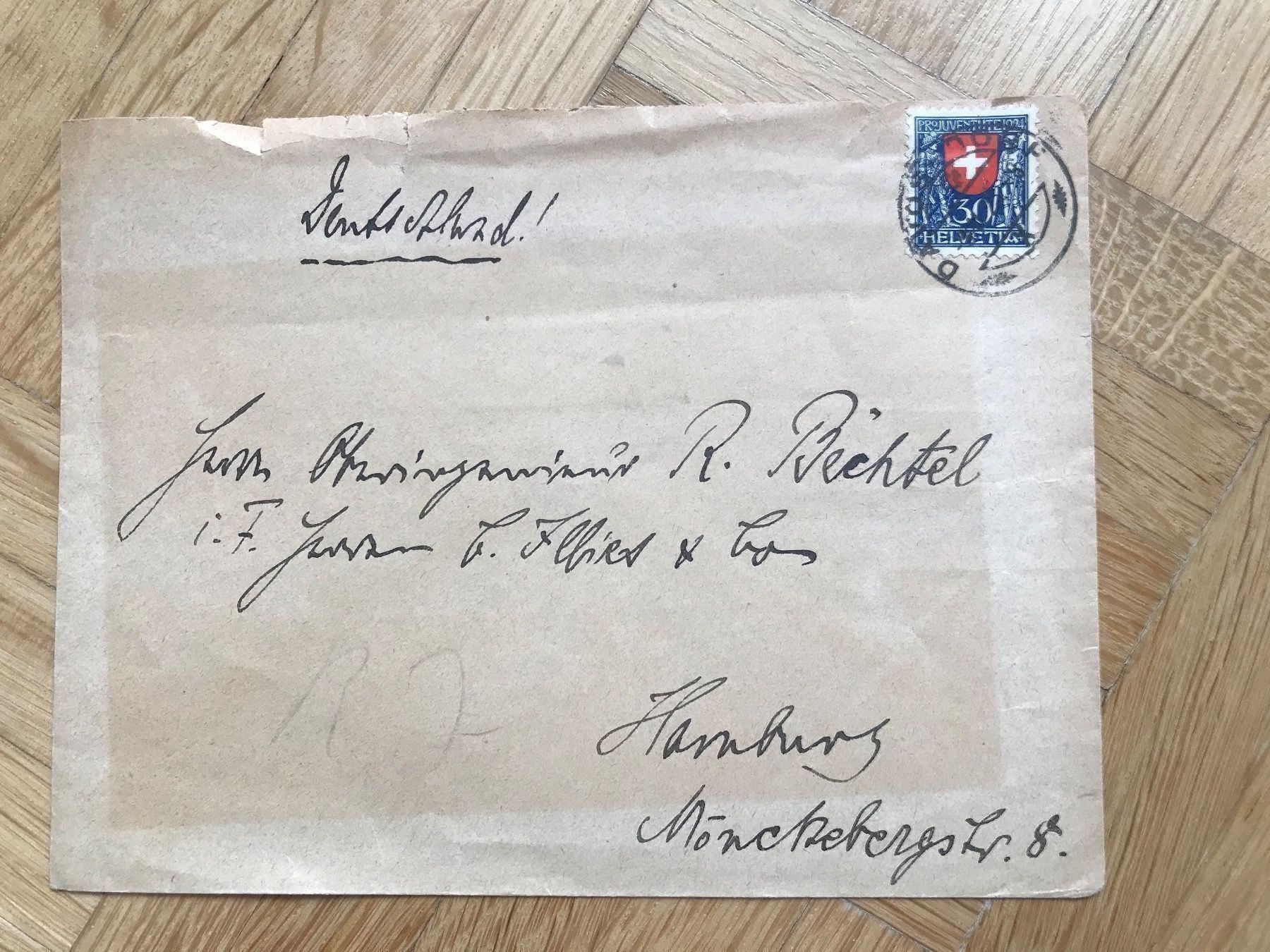 Alle Briefmarken: 1924 Pro Juventute J32 auf Couvert – Gebraucht aus stäfa von brandy66