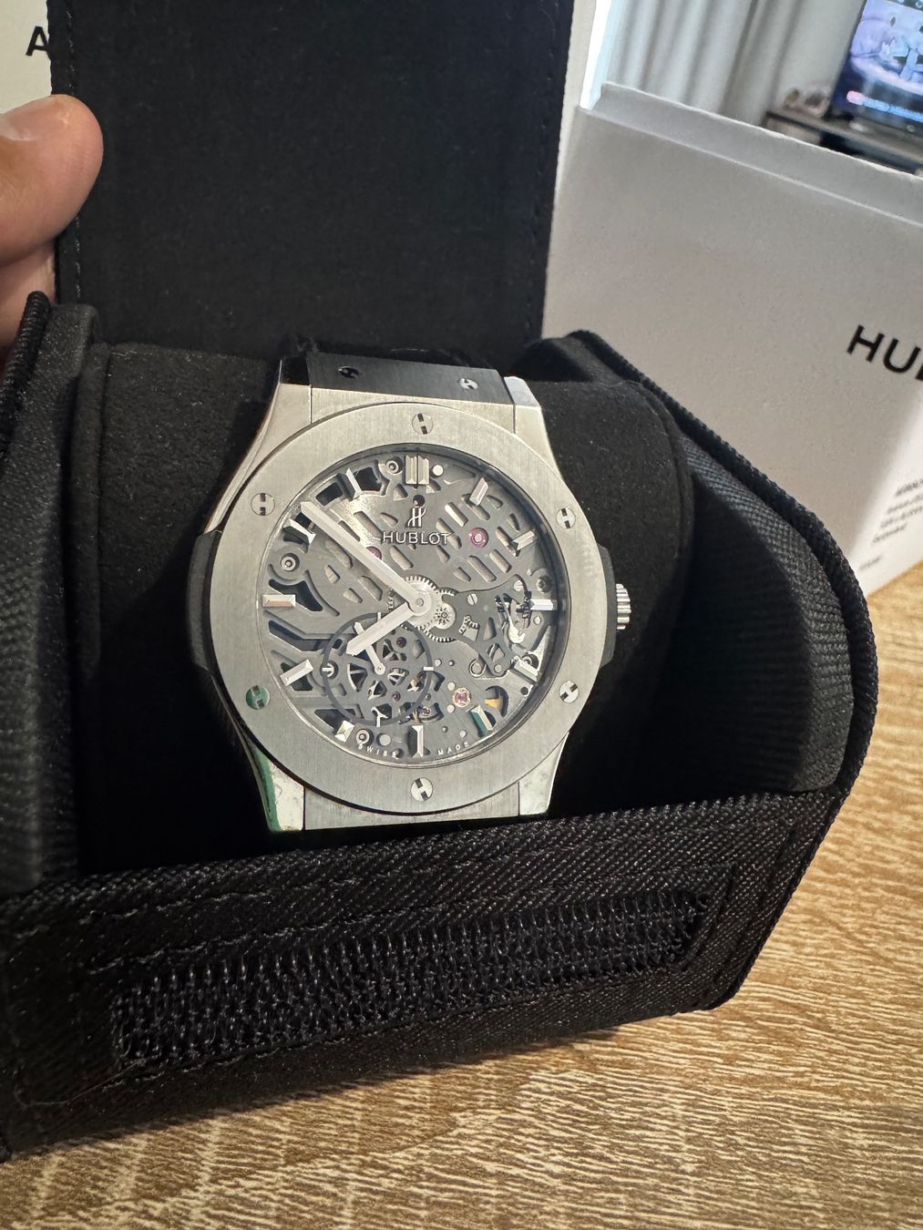 Hublot Uhren: Hublot ultra thin Classic fusion skeleton titanium – Gebraucht aus Vevey von Eiden77 8